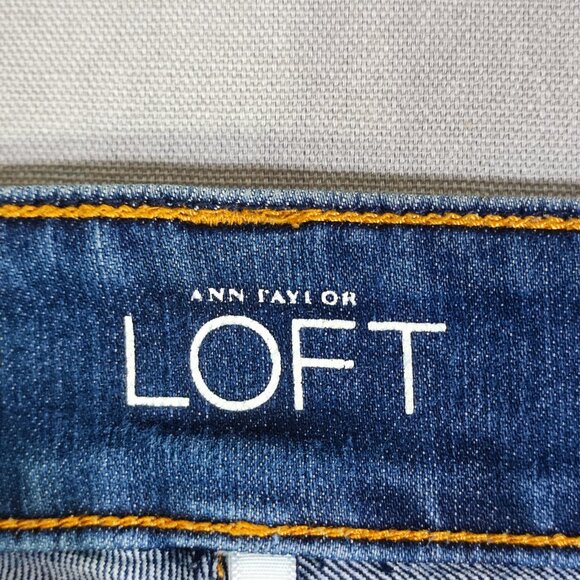 Ann Taylor LOFT jeans Modern Crop women's size 28/6 ink blue colour straight leg - Picture 5 of 14